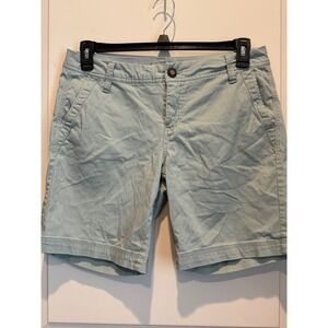 BKE Mens Sage Green Chino Shorts Size 30 Flat Front Cotton Blend Stretch Casual